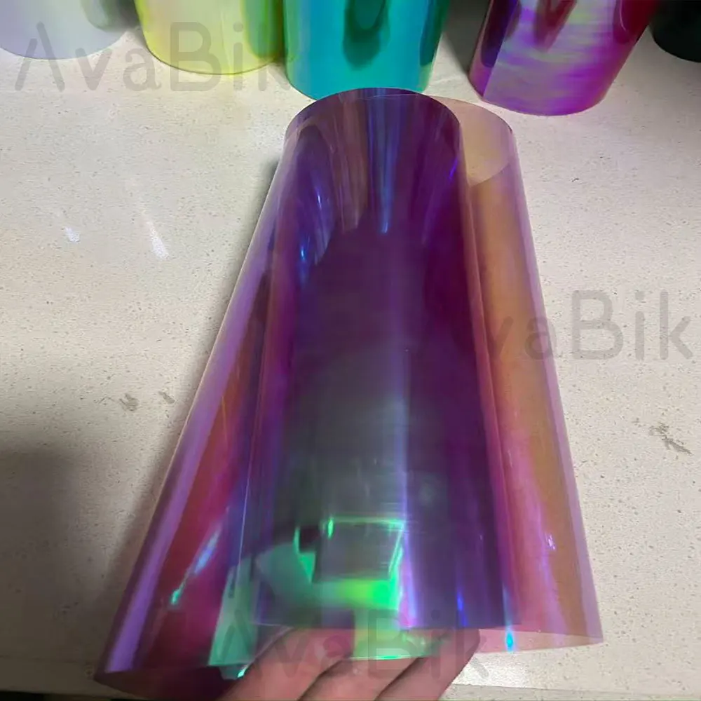 

Red Car Styling Chameleon Headlight Taillight Vinyl Tint Sticker Light Film PVC Purple Car Color-Changing Wrap Sheet Sticker