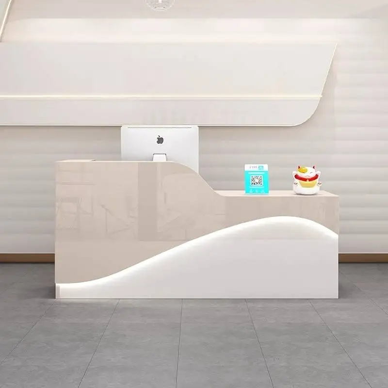 Boutique Drawers Reception Desks Vintage Green White Modern Reception Desks Small Luxury Classic Balcao Office Furniture