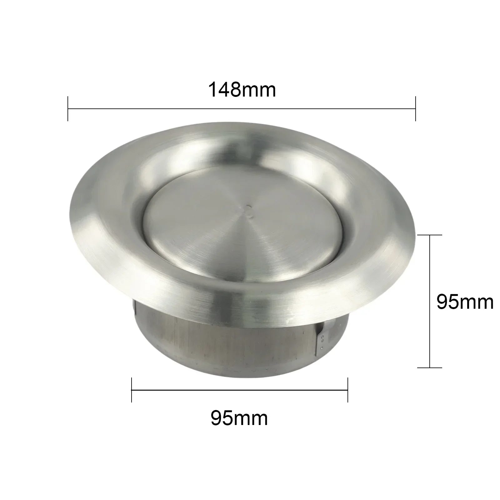 Adjustable Vent Grille Cover Stainless Steel Round Exhaust Vent For Ventilation 100mm 125mm 150mm For Bathrooms Saunas Kitchens