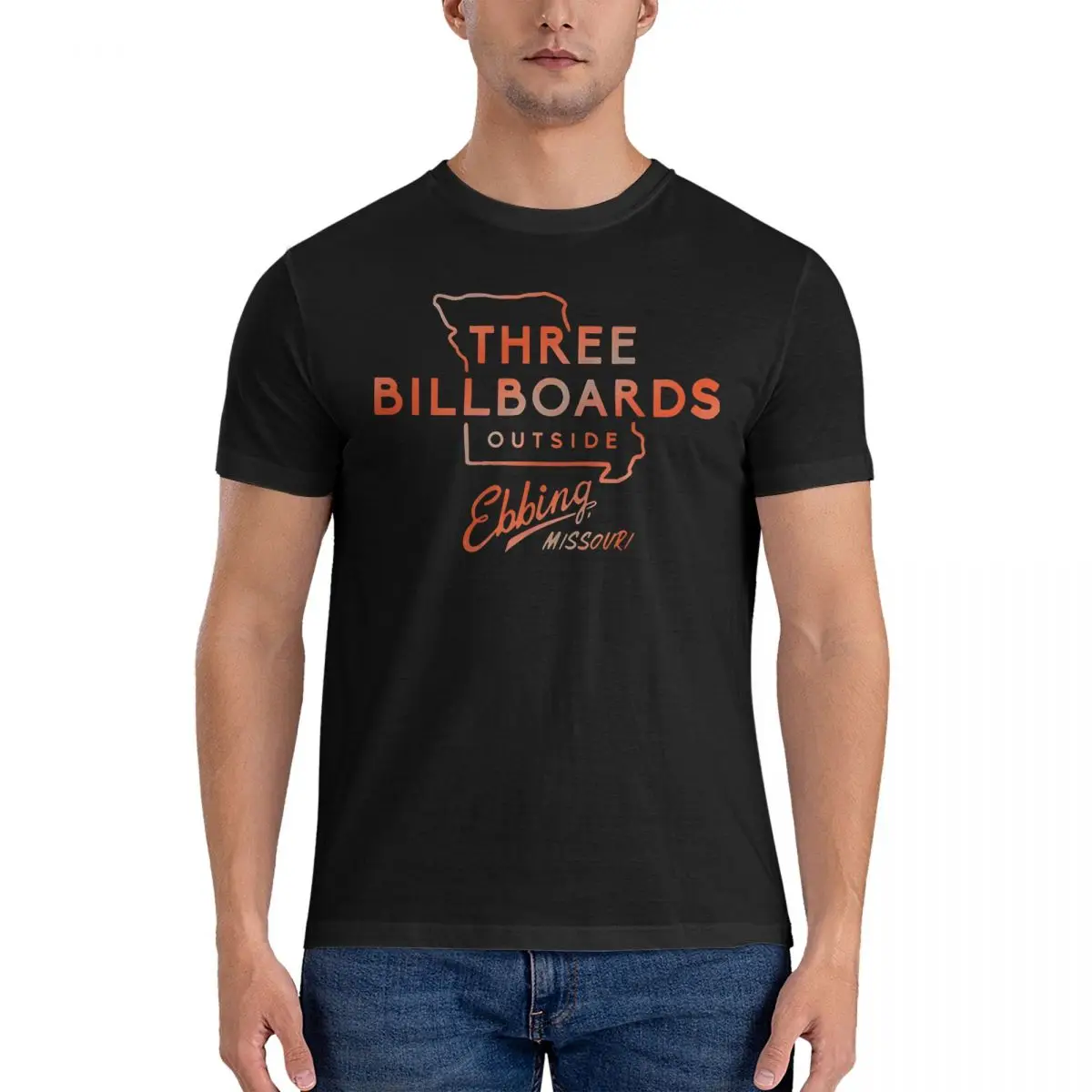 Vintage Mildred Hayes Print. Scoop T-Shirts Men Round Neck Pure Cotton T Shirt Three Billboards Outside Ebbing Short Sleeve Tees