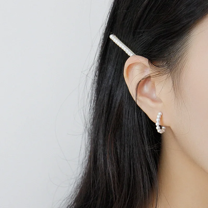 S925 pure silver white pearl shell earrings for women, classic luxury fashion versatile jewelry gift