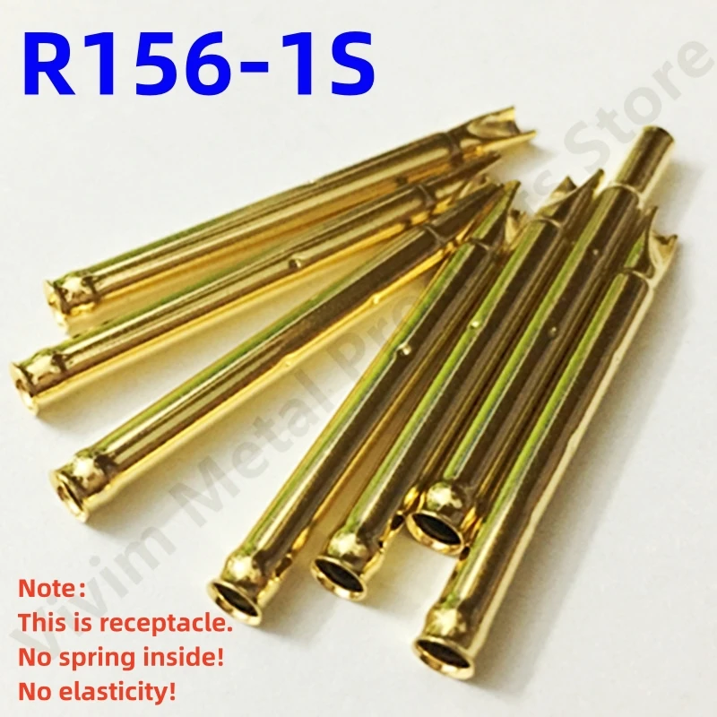 20/100PCS R156-1S Test Pin P156-B Receptacle Brass Tube Needle Sleeve Seat Solder Connect Probe Sleeve 30.3mm Outer Dia 2.69mm