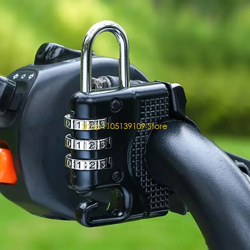 قفل خوذة آمن مع خطاف تخزين للدراجات النارية والسكوتر والمركبات الكهربائية ومواد مقاومة للطقس سريعة التركيب #2