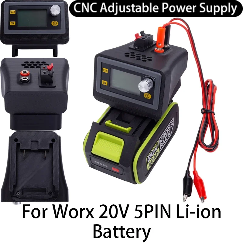 CNC adjustable DC regulated power supply for Worx 20V 5PIN Li-ion battery Adapter Buck-boost controllable power supply