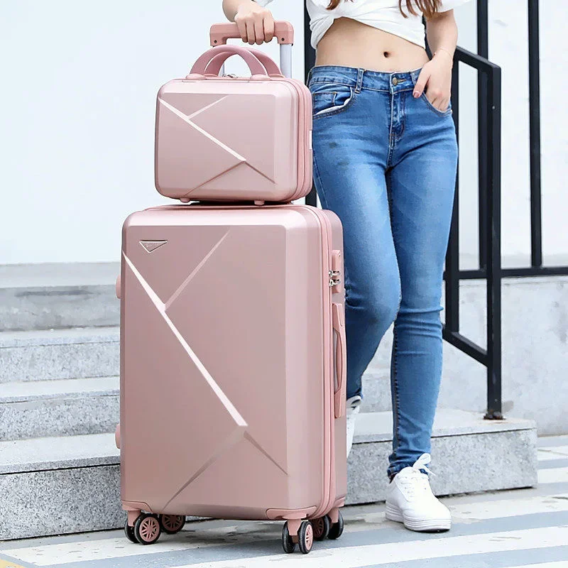 Imagem -06 - Rolling Bagagem Mala Conjunto para Feminino Spinner Wheels Carry on Travel Malas Trolley Case Moda Bonito 20 22 24 26 28