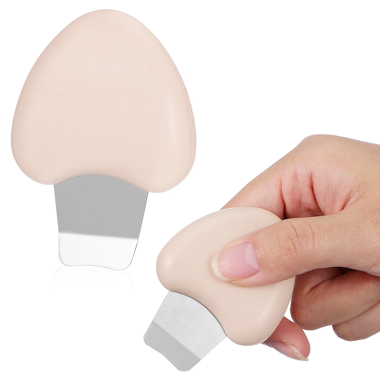 2Pcs Skin Scrubber Deep Pore Facial Scraper Blackhead Removal Tool Face Spatula Lightweight Portable Skin Care Instrument Set