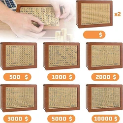 1000/2000/3000/5000/10000 Euro Dollar Money Box Piggy Bank Wood Money Bank Reusable Money Box With Saving Goal And Numbers Boxes