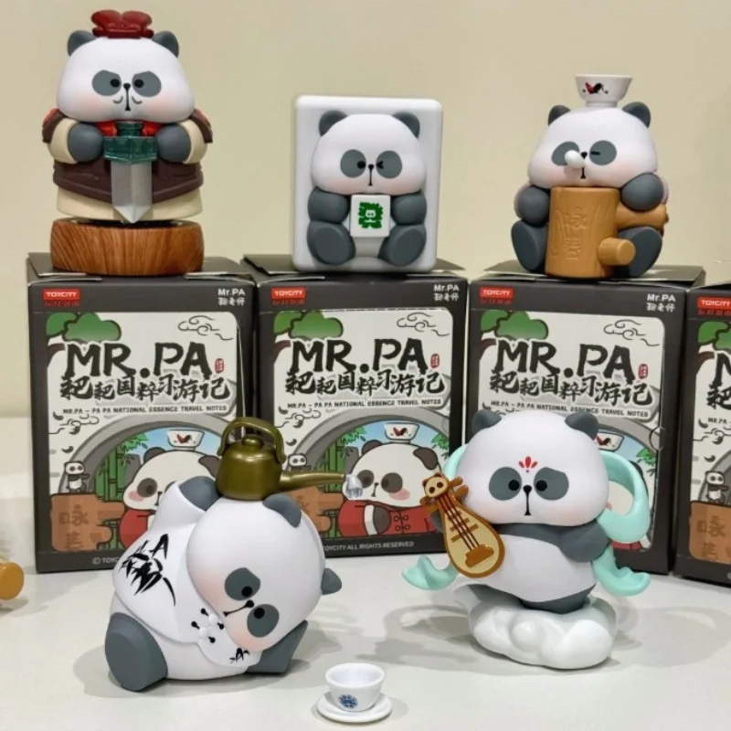 

Genuine Mr.Pa National Essence Travel Notes Series Blind Box Cute Panda Mystery Box Toys Exquisite Desktop Decorations Cute Gift