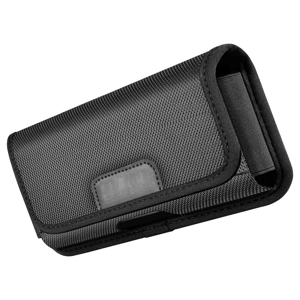 

Phone Waist Bag Men Nylon Vertical Card Slot Belt Clip for Smartphones Up to 47 Inch Black Adjustable Strap Small Tool Pouch