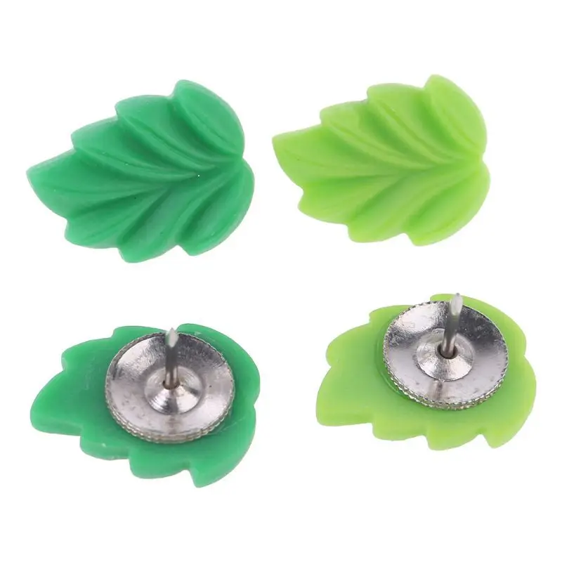 30 قطعة من دبابيس ضغط أوراق الشجر من Bview Art - مسامير إبهام نباتية من الراتنج لجدار الصور ولوحة الإعلانات (ديكور نباتي لطيف)