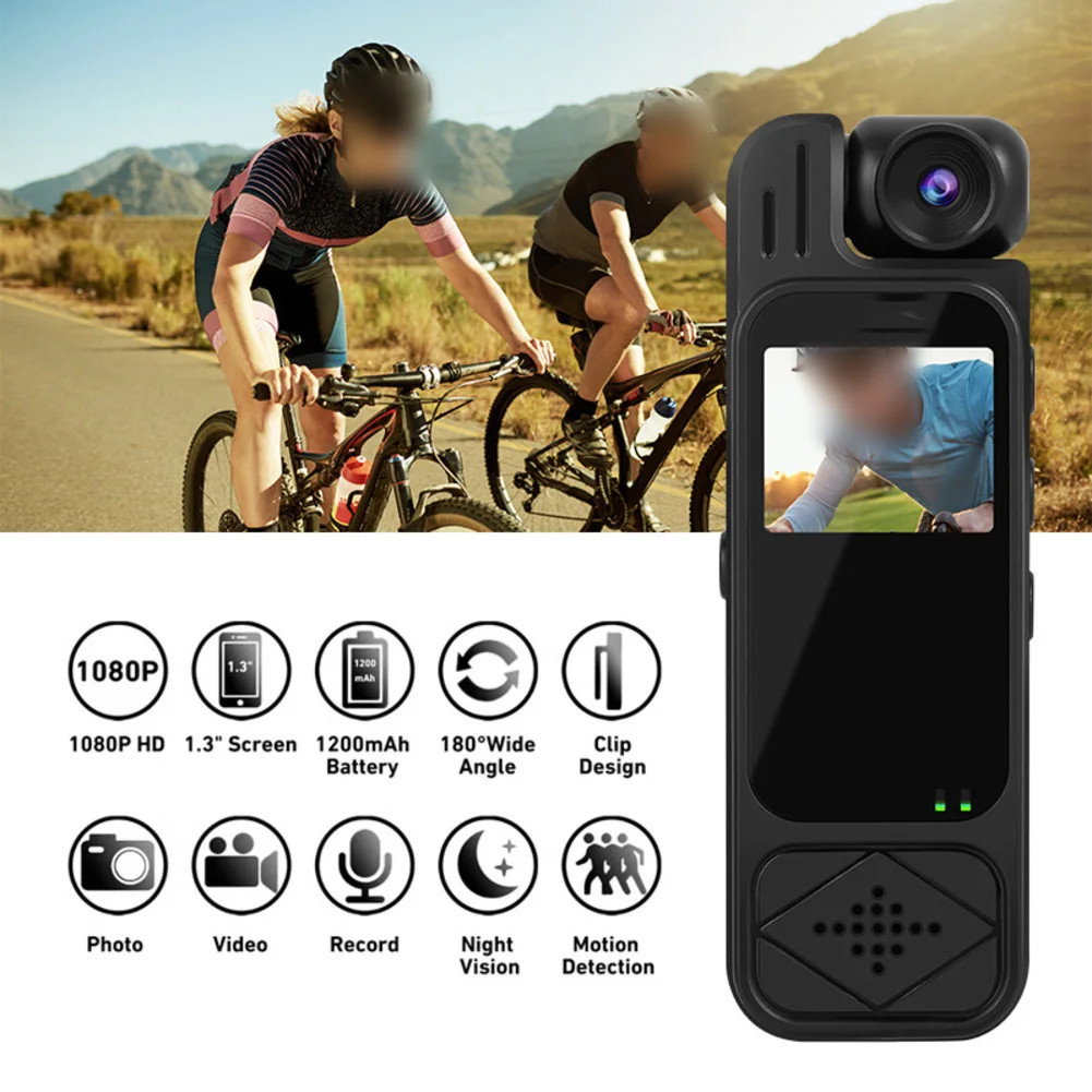 

Portable 1080P Action Camera 180° Rotatable Lens Video Recording High Definition Infrared Portable Pocket Camera For Outdoor