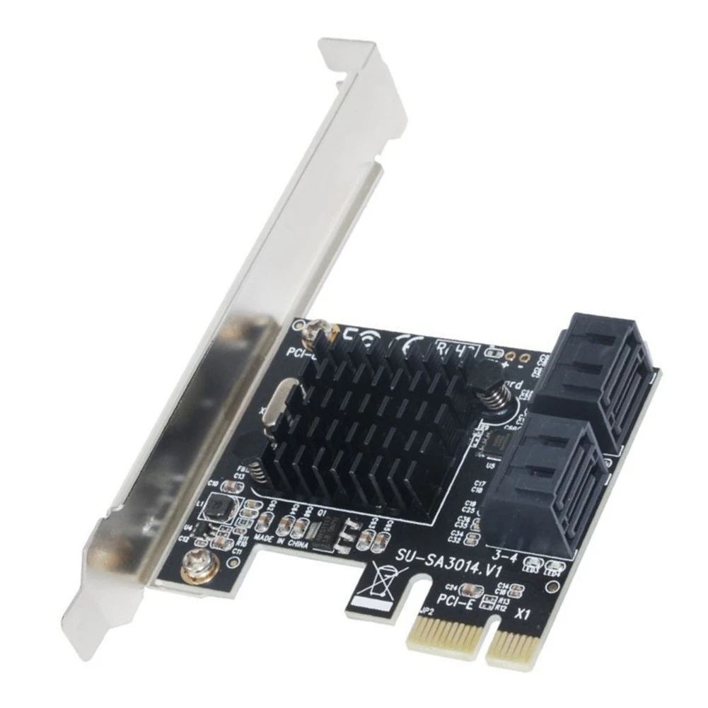 

AC56-PCIE To SATA Card PCI-E Adapter PCI Express To SATA3.0 Expansion Card 4Port SATA III 6G For SSD HDD IPFS Mining