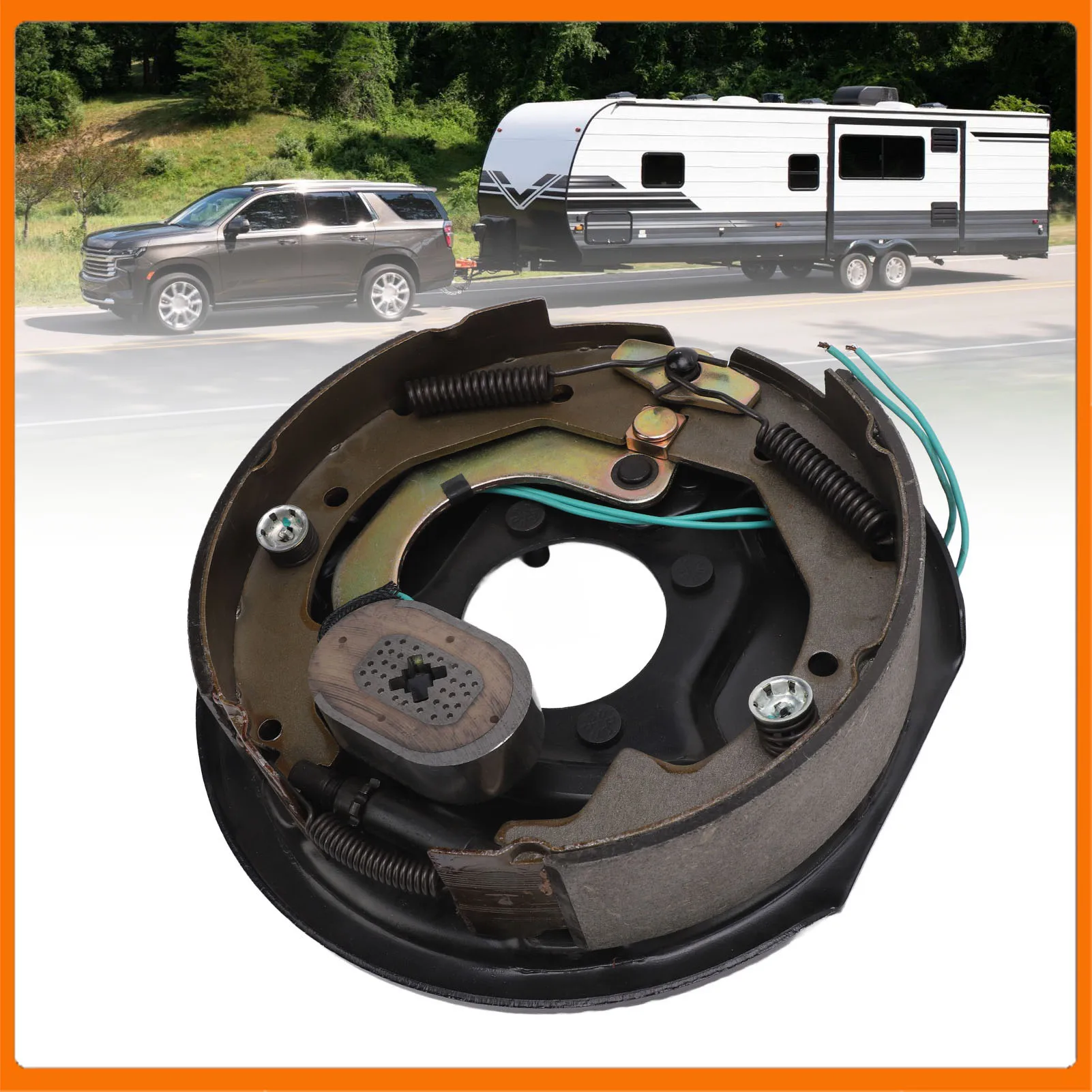 Trailer Electric Brake Assembly 10 Inch Sensitive Response Efficient Deceleration 10in Electric Trailer Brake for Trailer Axle