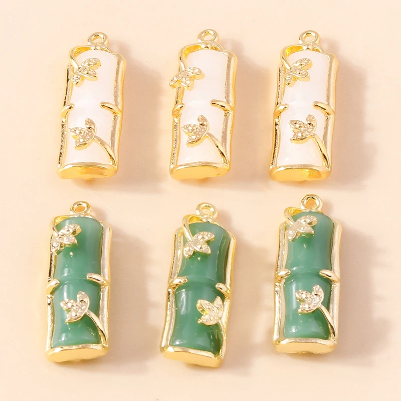 10 Stück Traditioneller Chinesischer 3D Vergoldeter Luxus Imitations-Jade Glücksbringer Anhänger für DIY Armbänder Schmuckherstellung Zubehör – Detail 19