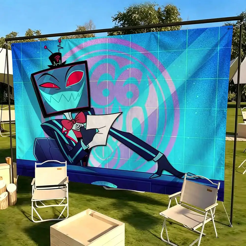 Hazbin VOX H-Hotel Trust Us  Flags for Bedrooms Home Decor Items Outdoor Decors Garage Decoration Flaga