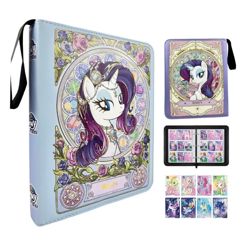 400pcs/900pcs My Little Pony Card Album Book Folder 4/9 Card Slots Collections Zipper Double Pocket Zipper Card Binder Holder