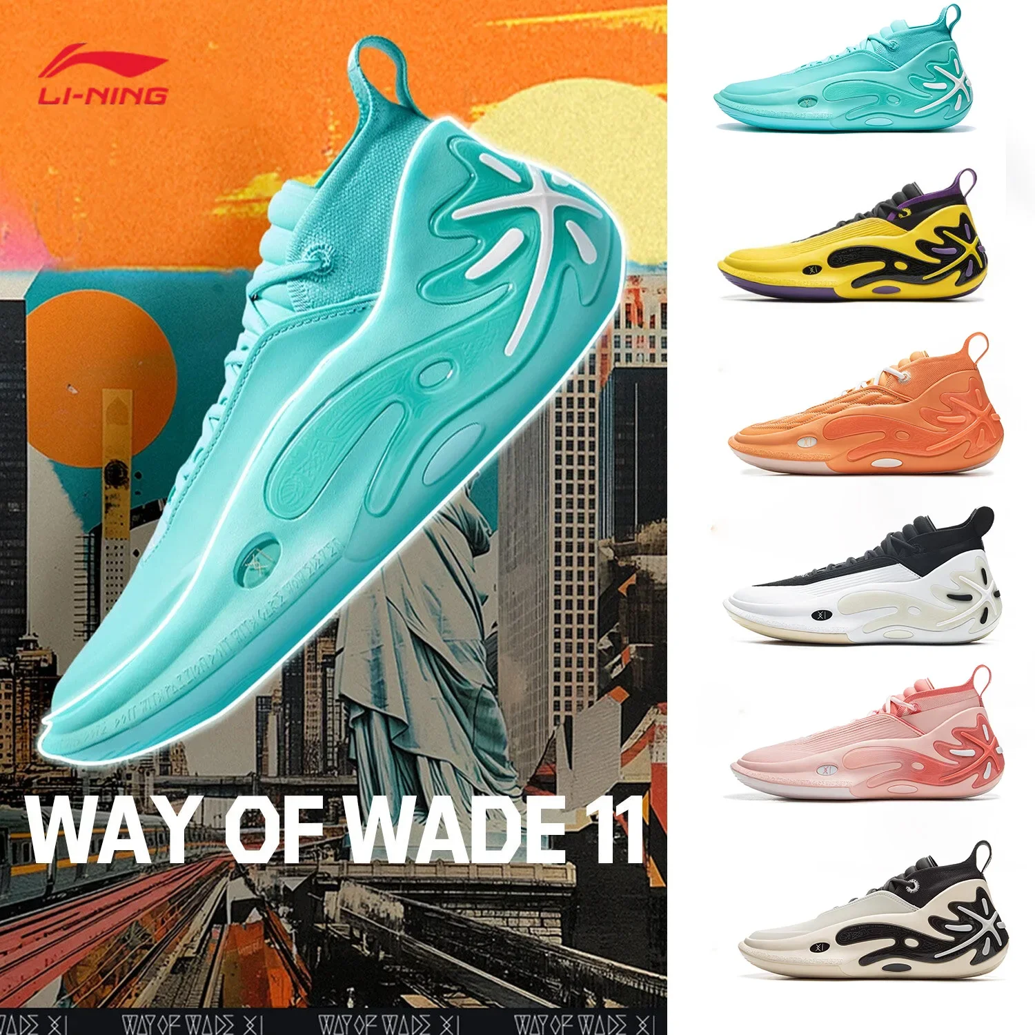 

LI-NING Way of Wade 11 Men Basketball Shoes Professional Sports Shoes Lightweight Competition Sneakers ABAU049