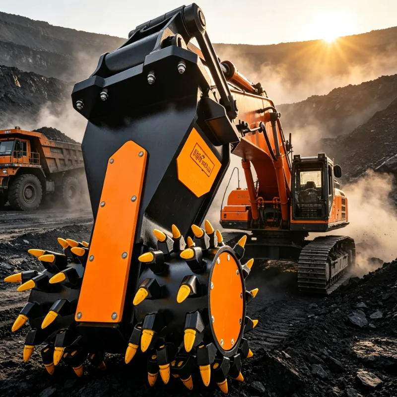 Hydraulic Drum Cutter Mining Drum Cutting Machine Large Rotary Drum Cutters for Excavator Attachments