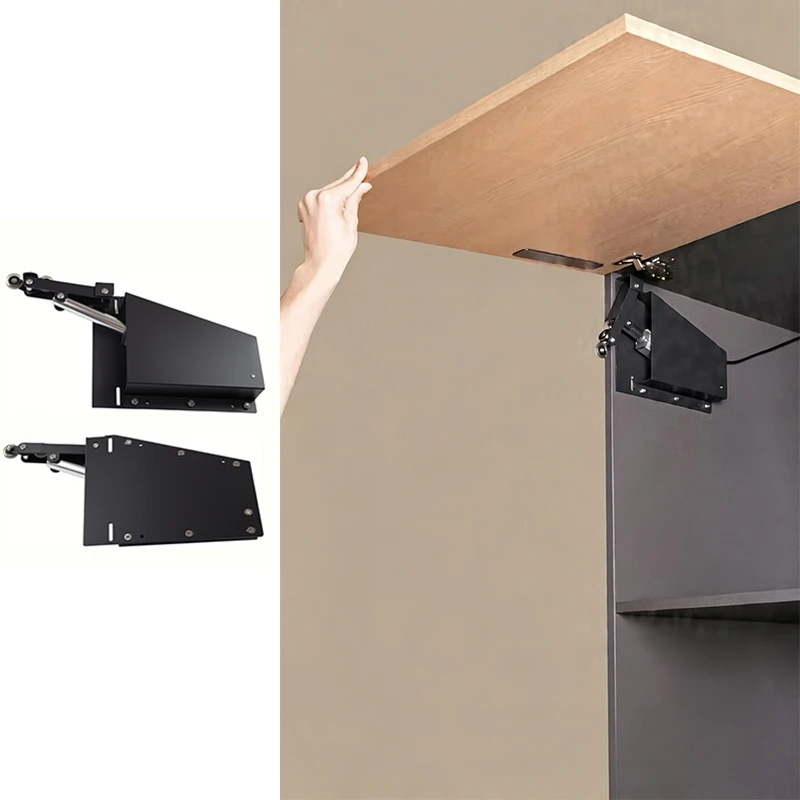 Cupboard System Mechanism Down Folding Lid Strut Gas Spring Furniture Hardware Electric Kitchen Lift up Upper Cabinet Door Hinge