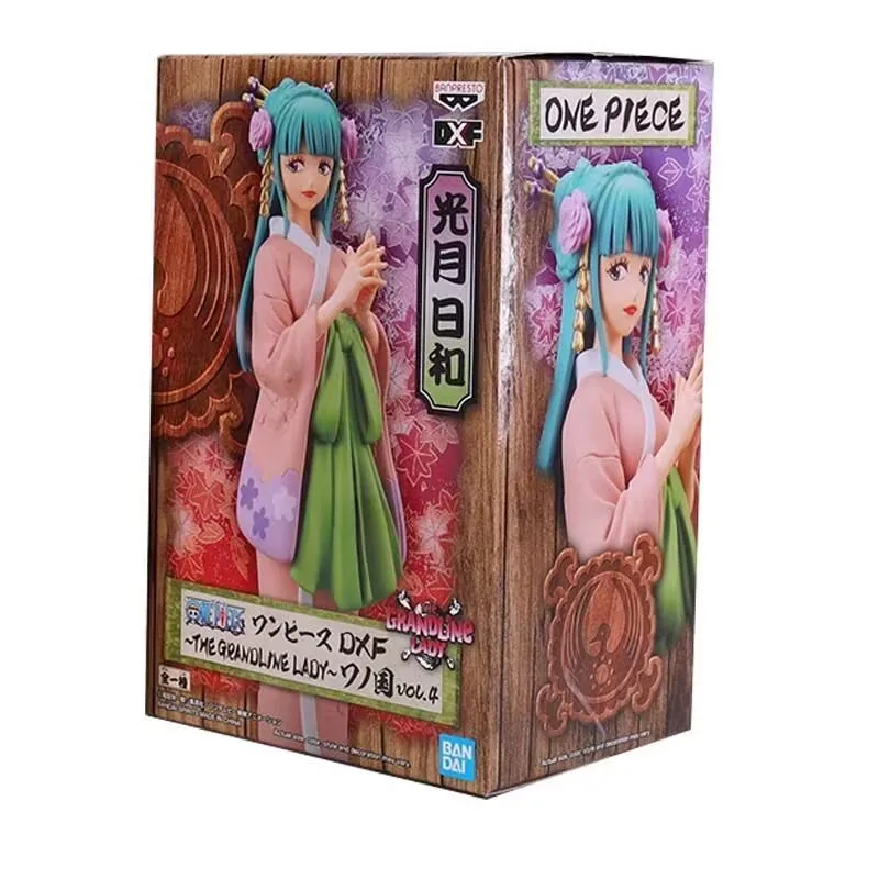 Original Bandai One Piece Kozuki Hiyori DXF THE GRANDLINE LADY EXTRA KOMURASAKI Action Figures Anime Figurine Toys 16cm PVC