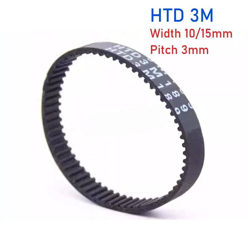 1pcs HTD 3M Rubber Synchronous Belt Perimeter 549 552 555 561564 570~750mm Width 10/15mm Pitch 3mm Timing Belt