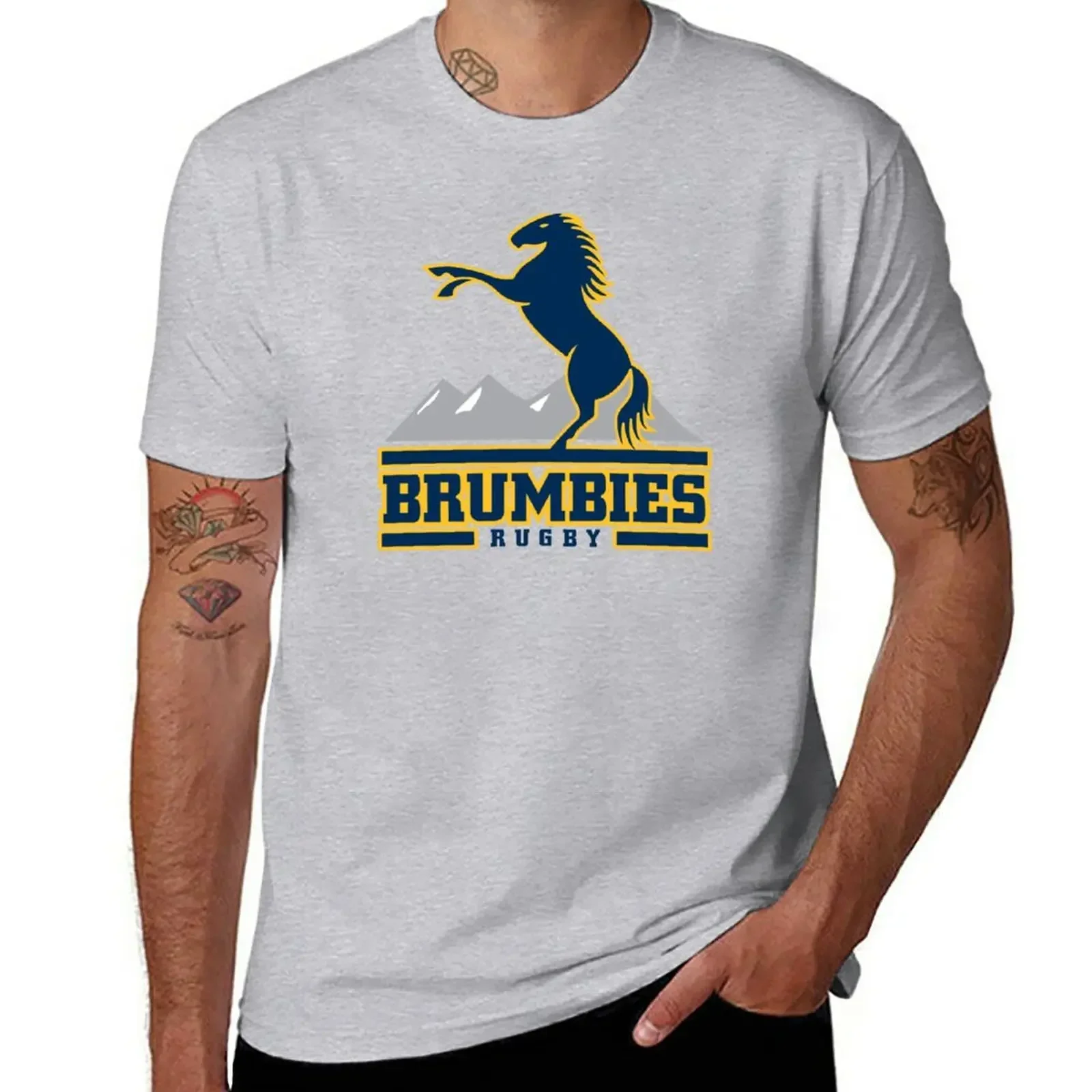 T-shirt de rugby brumbies pour hommes, chemises de médicaments, t-shirts graphiques, coton lourd, style manga d'été, grande taille, nouveauté chaude