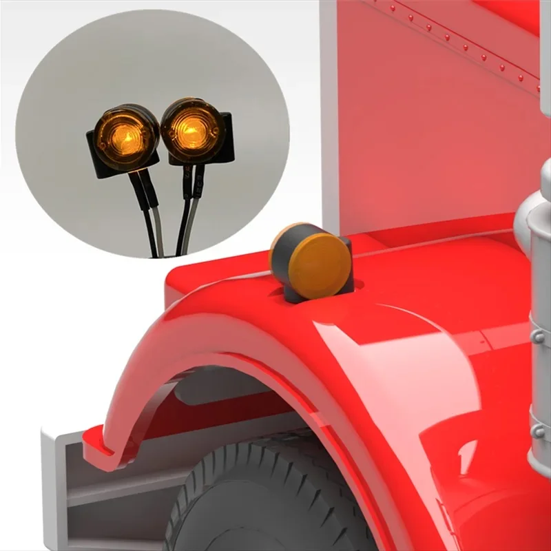 RC 1/14 1 Paar LED Gelbe Positionsleuchte Breitenleuchte für Tamiya Muldenkipper für SCANIA VOLVO MAN LKW Kipper DIY Teile – Detail 1