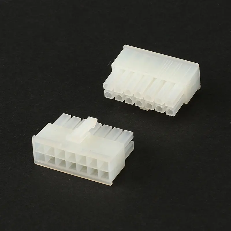 20Pcs 5557 4.2mm 2P 4P 6P 8P 10P 12P 14P 16P-24Pin White Male Plug Plastic Shell For Car Computer Power Connectors Housing