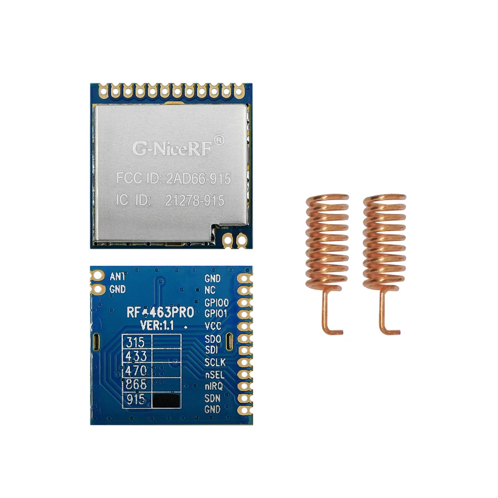 10pcs/lot RF4463PRO - FCC / IC certified embedded 100mW 915mhz FSK RF module high sensitivity -126dBm 1km si4463 radio module