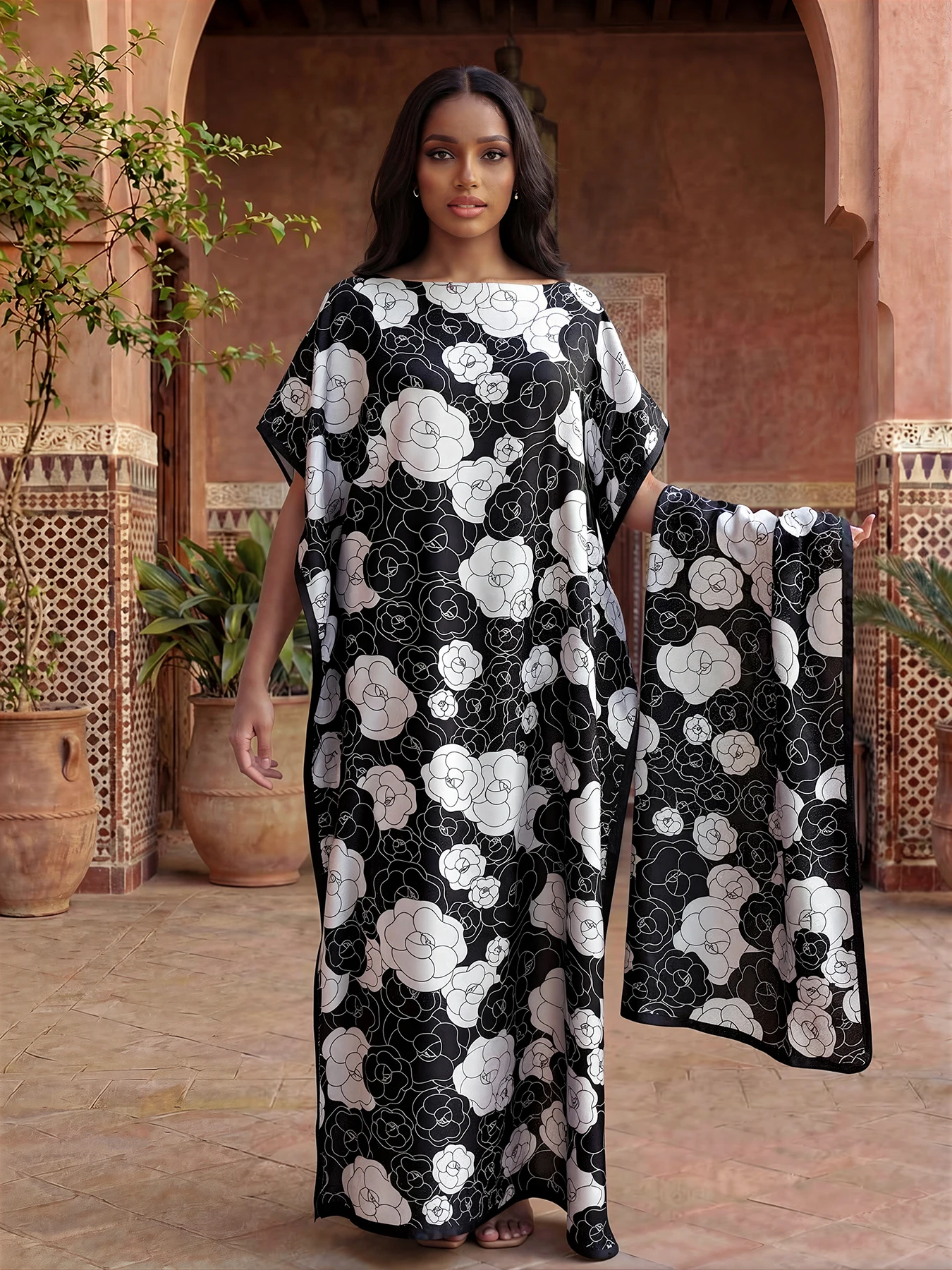 

Летние пляжные платья в африканском стиле для женщин, элегантные платья с принтом, длинные хиджабы, кафтаны, оверсайз, кувейтская абайя.