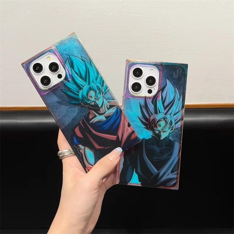 Hot Square Dragon Ball Z Rectangle Matte Smooth Chameleo imd Pattern Case For iPhone 16 15 14 13 Pro Max Thick Shockproof Cover