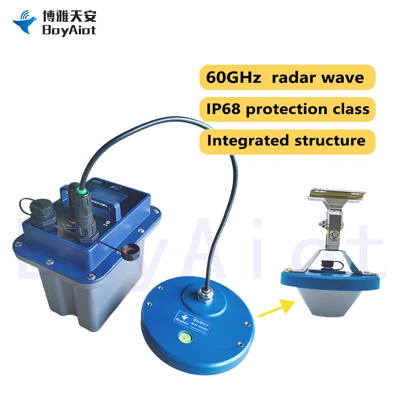 BOY-SW08-FM04 Radar sem contato de alta frequência Sensor transmissor de nível líquido Terminal de coleta de dados à prova d'água