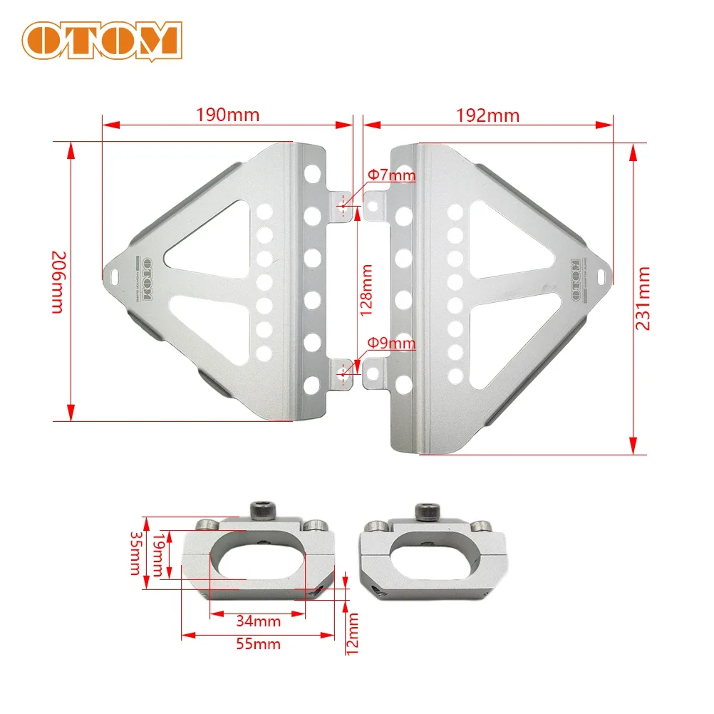 OTOM Motorcycle Radiator Water Cooler Protector Bracket Guard For HONDA CRF250R CRF 250R 2014-2017 Dirt Bike Enduro