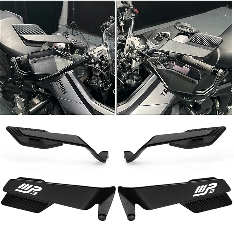 Espejo retrovisor ajustable sigiloso para motocicleta, espejos de ala fija para Piag gio MP3 Scooter MP3300 MP3500 HPE Sport