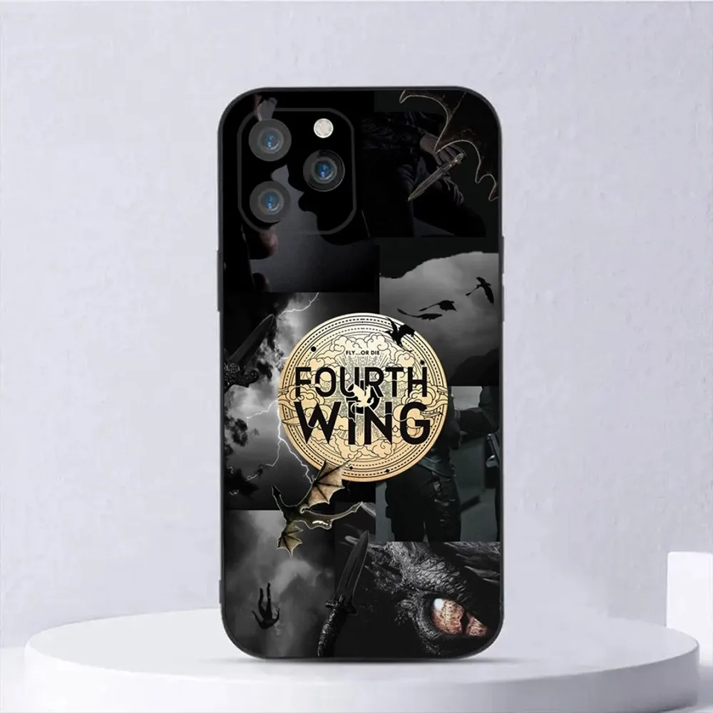 Dragon F-Fourth W-Wing Phone Case For iPhone 16,15,14,13,12,11,Plus,Pro Max,XS,X,XR,SE,Mini,8,7 Soft Silicone Black Cover