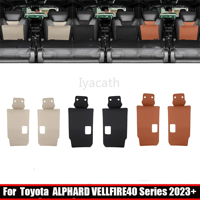 

For Toyota Alphard Vellfire 40 Series 2023 2024 Interior Car Leather Middle row seat back footrest Storage Protective pad Cover