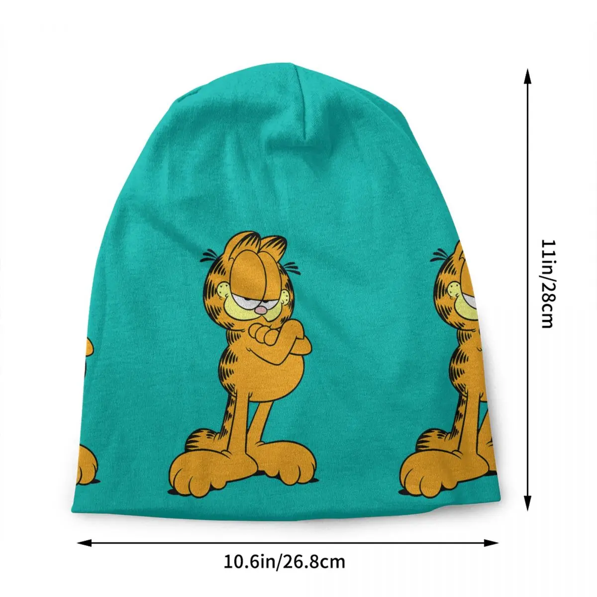 Custom Comic Cartoon Garfields Skullies Beanies Caps Men Women Unisex Fashion Winter Warm Knit Hat Adult Bonnet Hats