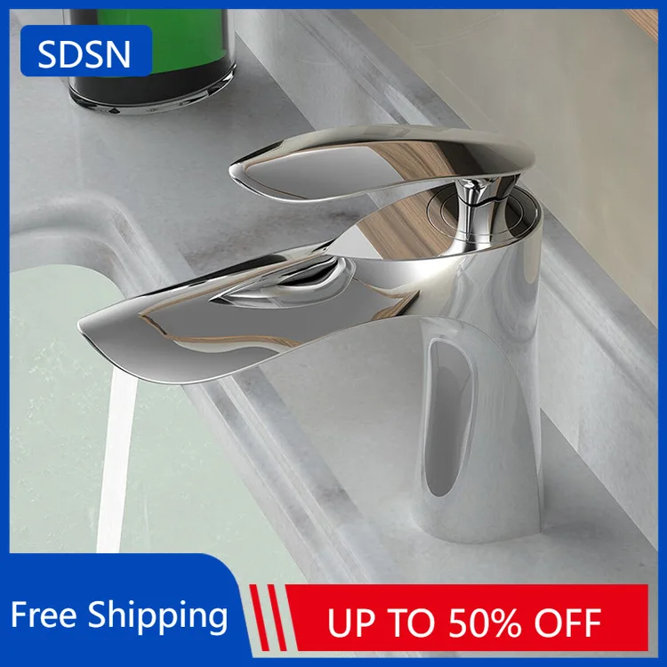 

Смеситель для раковины в ванную комнату из качественного медного сплава, настольный, для горячей и холодной воды