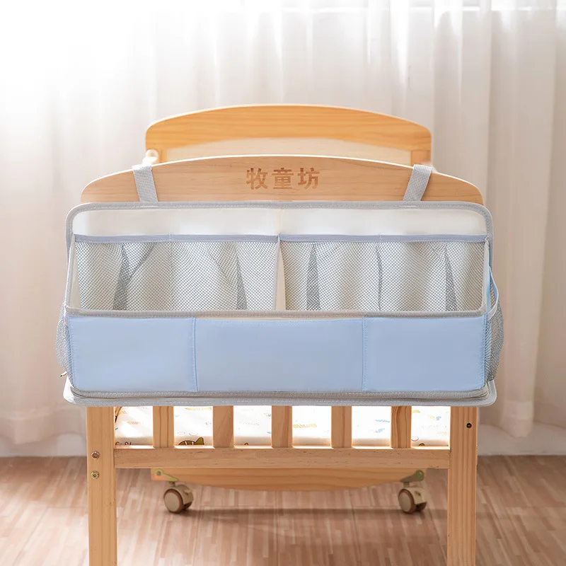 Bolsa de almacenamiento para cuna, bolsa colgante para cabecera de cama, almacenamiento de pañales, bolsa de almacenamiento lateral para cama, bolsa de pañales, estante de almacenamiento multifuncional