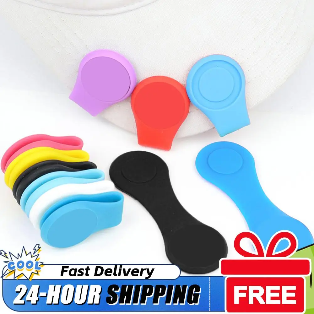 

Silicone Golf Caps Clamp Strong Magnetic Mini Ball Position Calibrating Clip Professional Folding Reusable Useful Golf Supplies