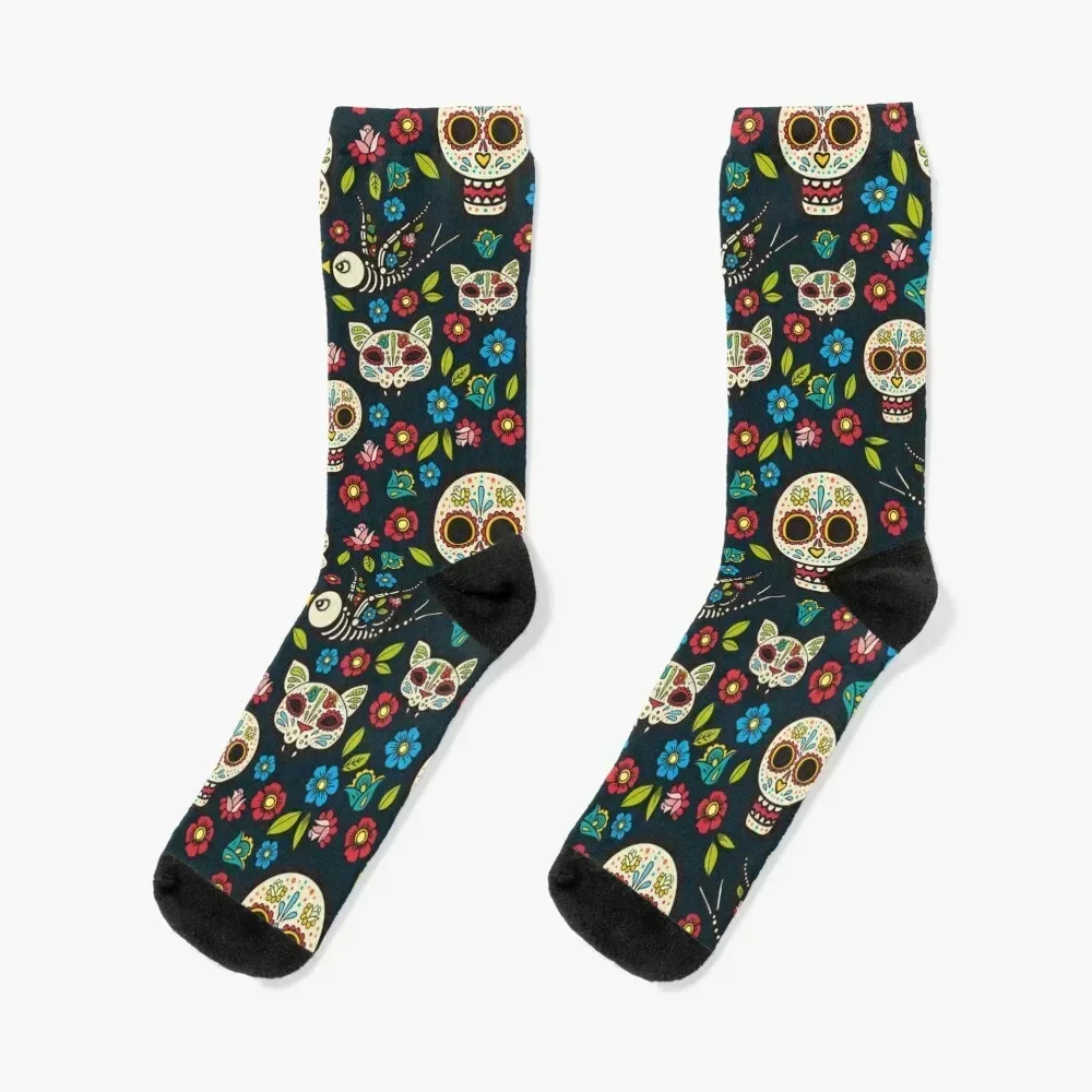 

Sugar Skulls Pattern Socks Stockings sports stockings new year Socks For Man Women's