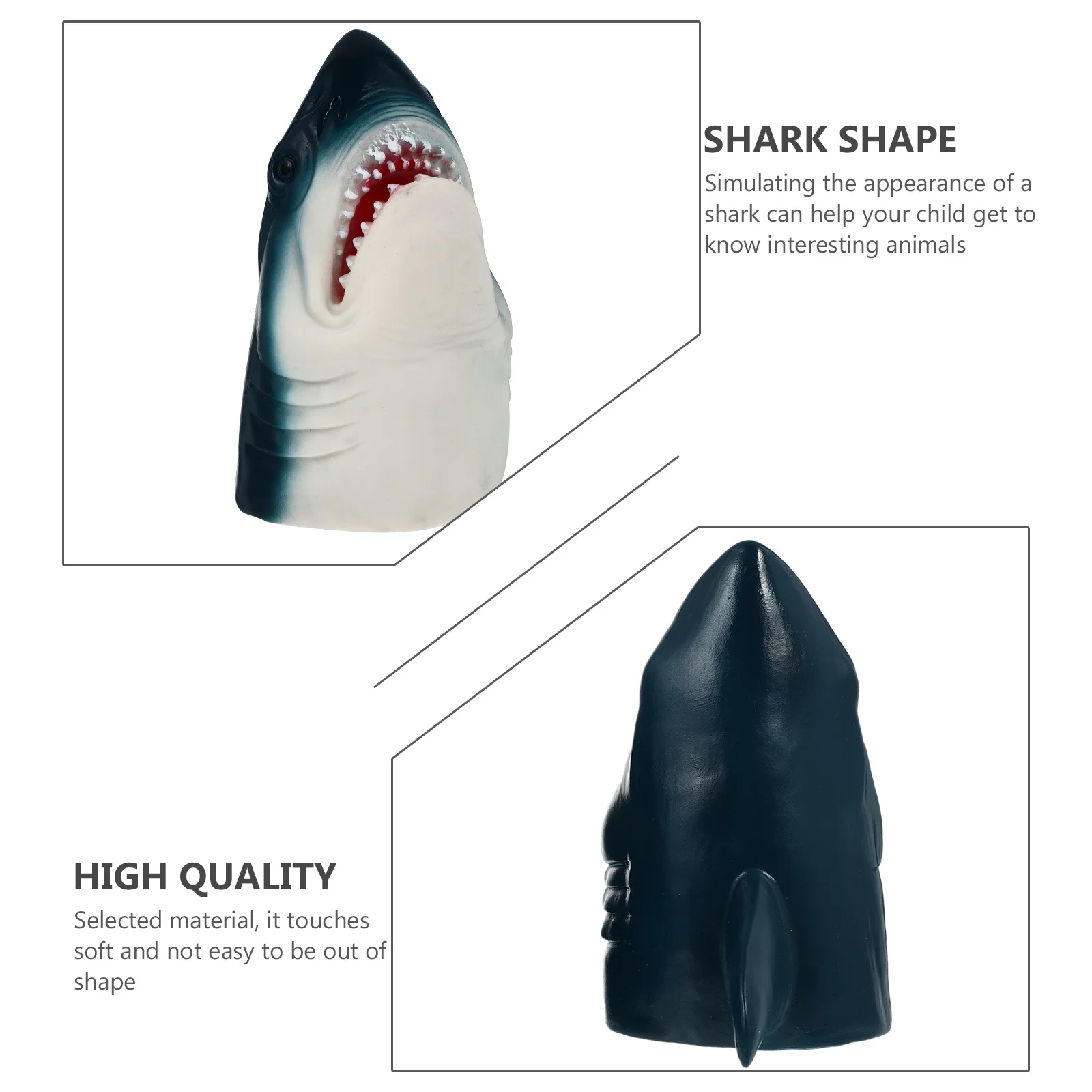 2 stuks Shark Handpop Set Educatief Rollenspel Speels Dierenhandspel Vroeg Leren Bijtvinger Activiteit voor kinderen