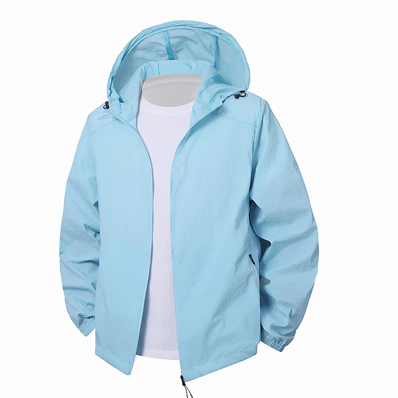 

Новинка 2025, солнцезащитная мужская куртка из ледяного шелка UPF50+, легкая дышащая, устойчивая к ультрафиолетовому излучению, модная повседневная куртка