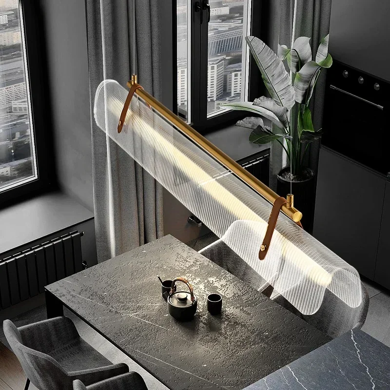 SANDYHA Elegant Black Gold Modern Pendant Light LED Chandelier Fixture for Villa Living Room Dining Table Hotel Stylish Home