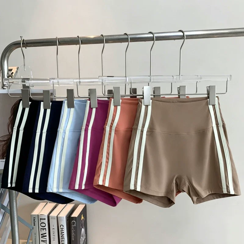 Women's High-Waisted Slim-Fit Yoga Shorts - Color-Block, Butt-Lifting, Breathable & Quick-Dry for Running, Training & Fitness