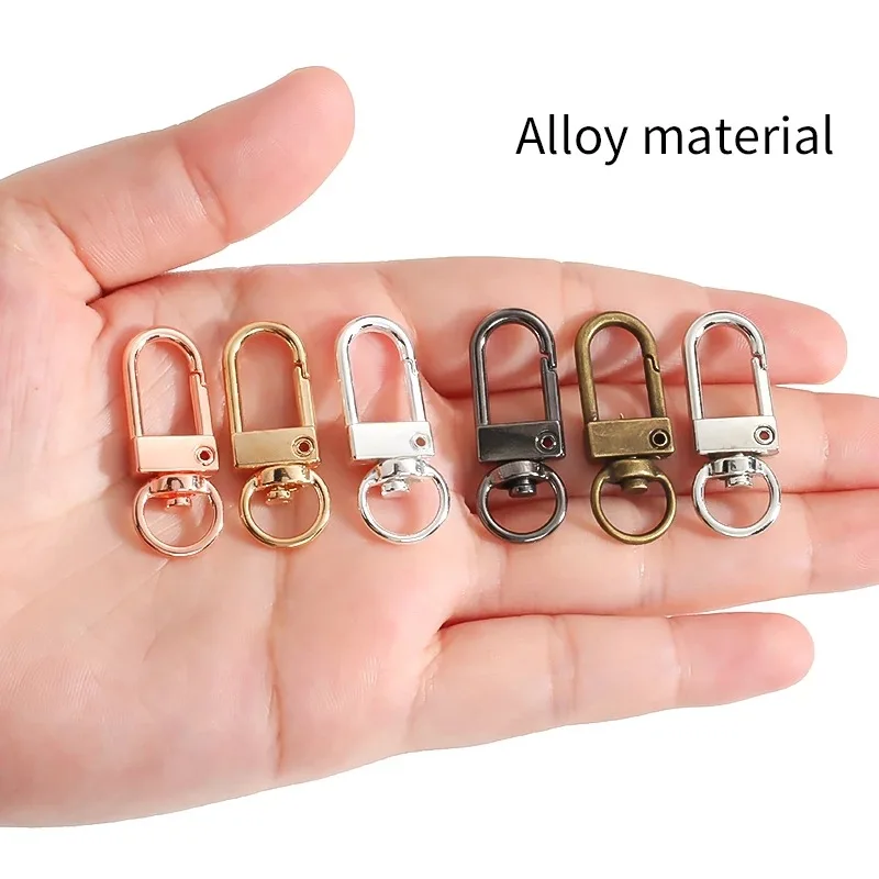 10pcs/lot Lobster Clasp Hooks Keychain Gold Silver Plated DIY Jewelry Making for Neckalce Bracelet Toys Keychain  Supplies