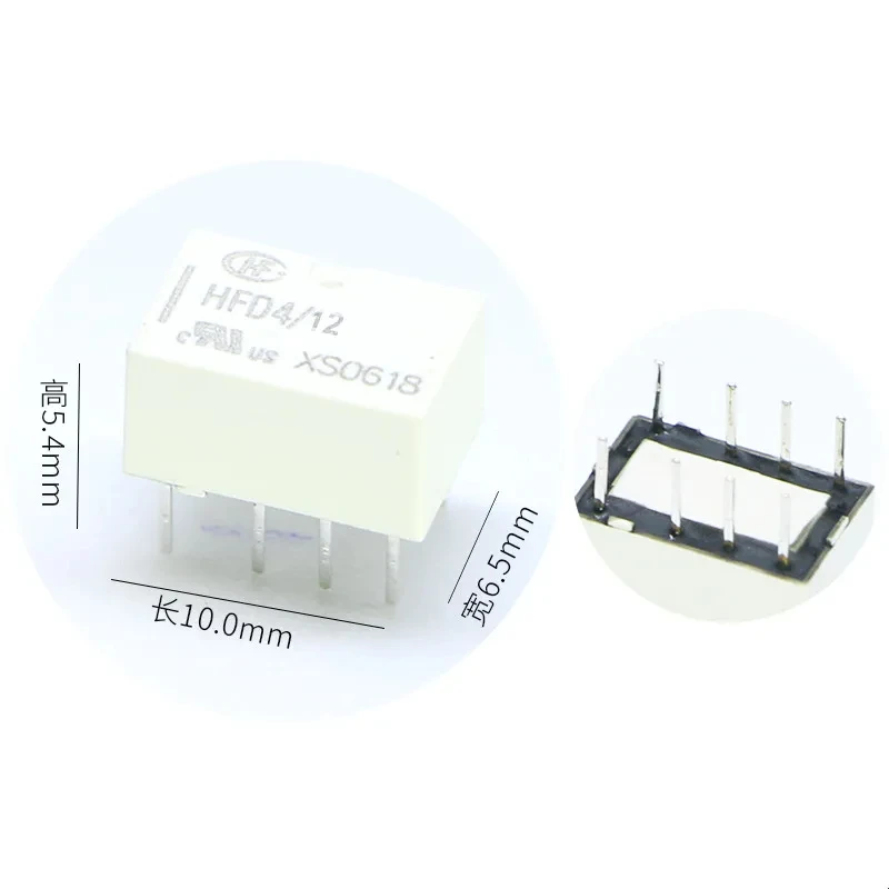 1 Uds. Relé de comunicación de señal DIY HFD4- 3V 4,5 V 5V 12V 24V DC -S SR 2A 8pin dos grupos de parche de conversión inserción directa