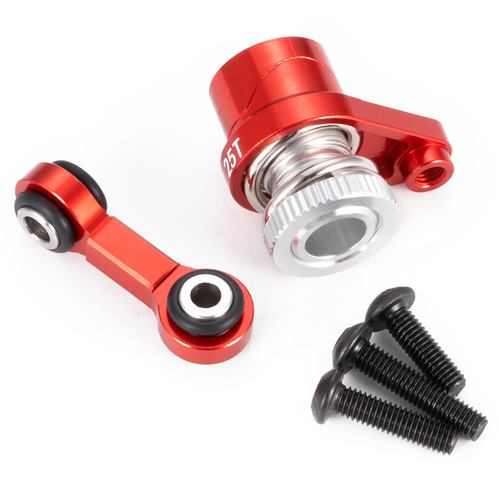 YEAHRUN سبائك الألومنيوم 25T ذراع مؤازر وصلة توجيه لـ Traxxas 1/16 Mini Maxx 2S RC قطع غيار السيارات
