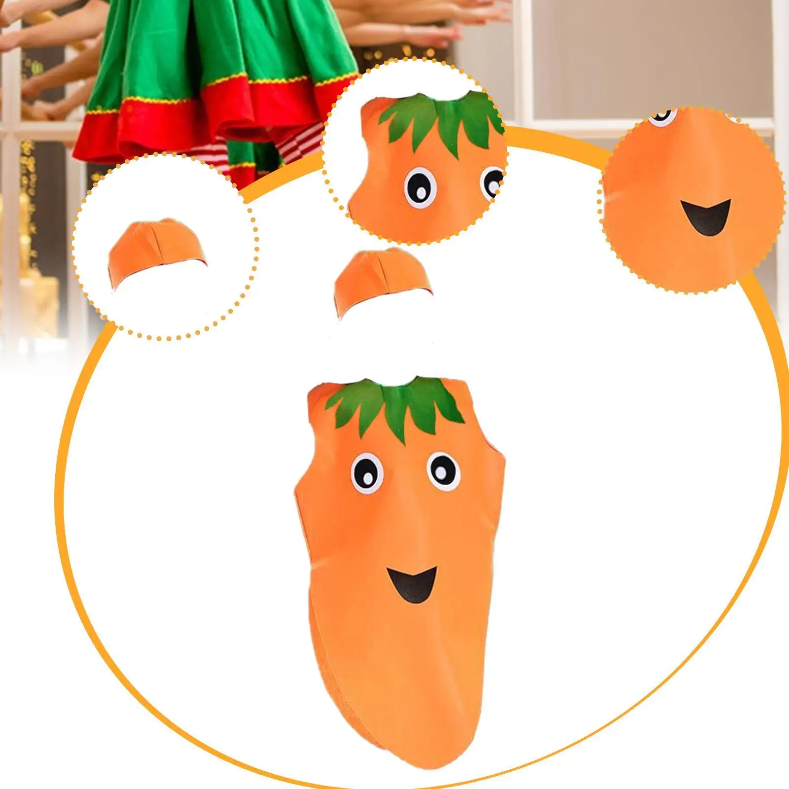 Boys Girls Cartoon Fruit Costume Comfortable Outfit for Kids Carnival Festival Stage Cosplay