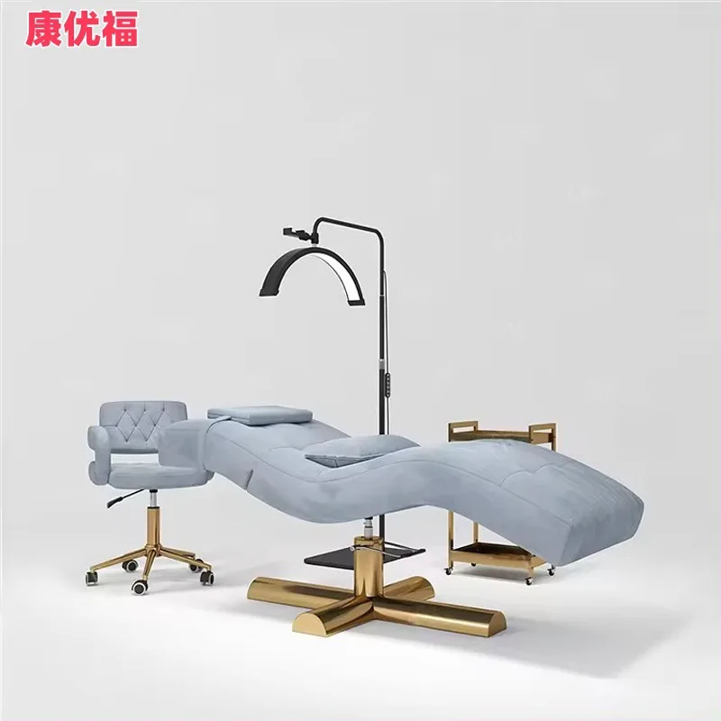 New beauty bed, special spa massage bed for beauty salon, S-shaped manicure and eyelash bed, face bedside adjustable bed